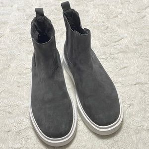 J Slides Leather Booties